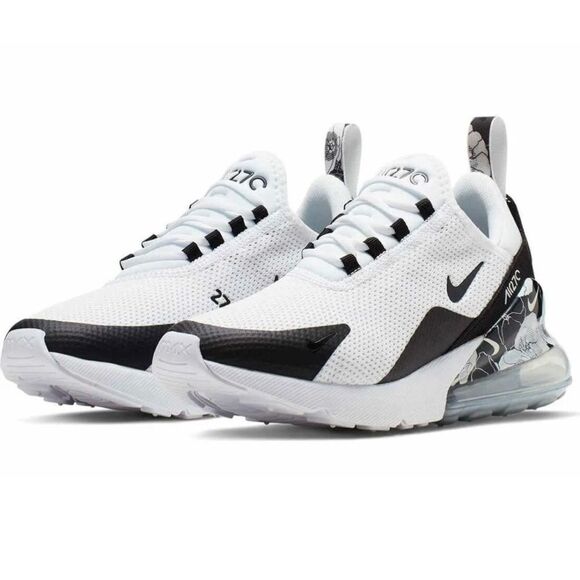 Nike Air Max 270 Floral Black & White Woman’s Sneakers.